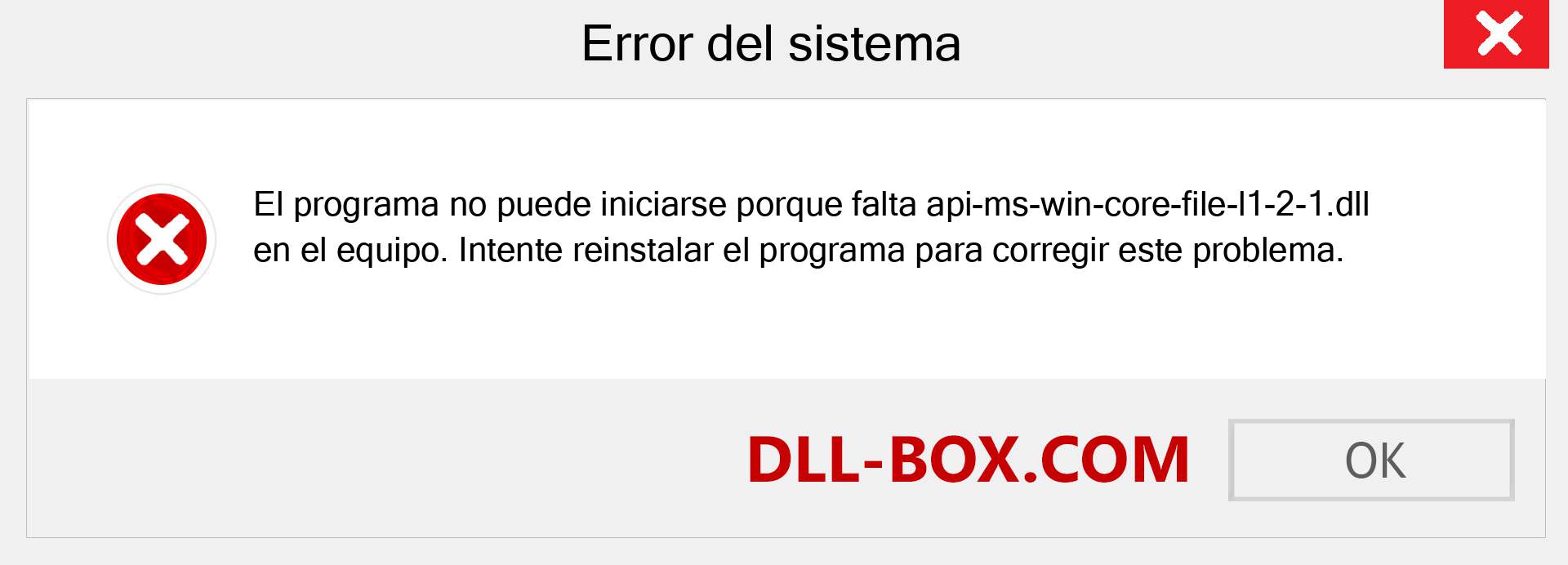 ¿Falta el archivo api-ms-win-core-file-l1-2-1.dll ?. Descargar para Windows 7, 8, 10 - Corregir api-ms-win-core-file-l1-2-1 dll Missing Error en Windows, fotos, imágenes