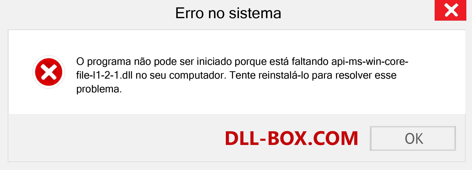 Arquivo api-ms-win-core-file-l1-2-1.dll ausente ?. Download para Windows 7, 8, 10 - Correção de erro ausente api-ms-win-core-file-l1-2-1 dll no Windows, fotos, imagens